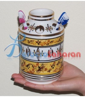 Tall Tassili Berber pattern tooth brush holder