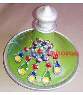 Handmade and decorated round and oval Jewellery box from Algeria 1