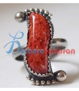 Cheap Kabyle silver and red coral Ring from Algeria