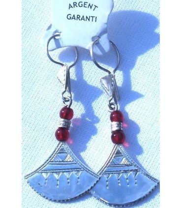 Silver and Agate Tuareg Earrings 8