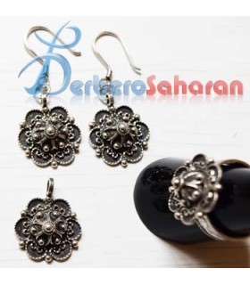 Introducing the Algerian Berber TRIO in pure white silver and enamel