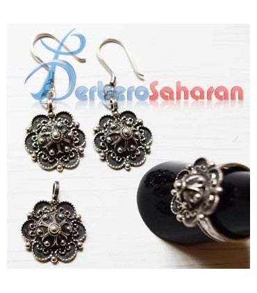 Introducing the Algerian Berber TRIO in pure white silver and enamel