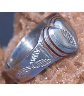 Silver and Ebony wood Tuareg Ring 5