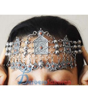 Algerian Berber Thaasavth in pure dark silver and Pure Mediterranean red coral.