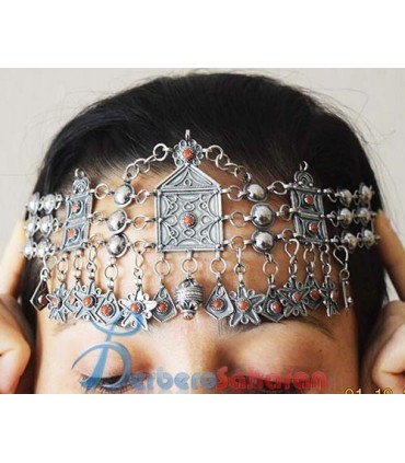 Algerian Berber Thaasavth in pure dark silver and Pure Mediterranean red coral.