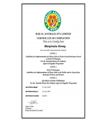 Marginata honey, the healthiest Australian antimicrobial 100% natural honey TA 20