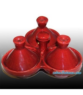 Handmade Moroccan Salt and Pepper condiment holder -Double and triple