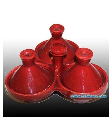 Handmade Moroccan Salt and Pepper condiment holder -Double and triple