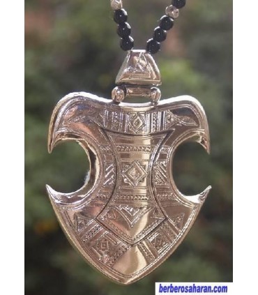 Silver and Glass beads Tuareg Necklace 4