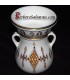 handmade Algerian Tea infuser in white ceramic & Gold - 1 cup