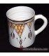 handmade Algerian Berber coffee Mug in white ceramic & Gold
