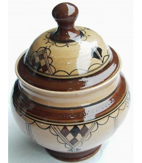 Clay pottery Sugar Bowl