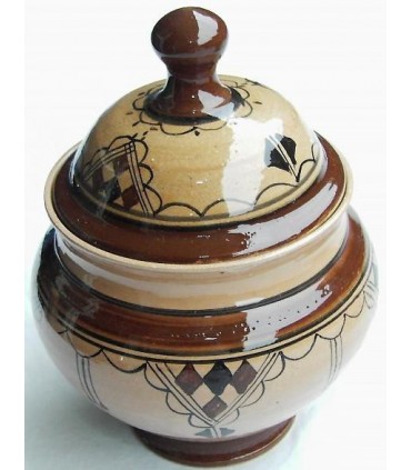 Clay pottery Sugar Bowl