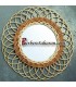 Handmade Algerian Wicker mirror - Round Small