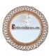 Handmade Algerian Wicker mirror - Round Medium