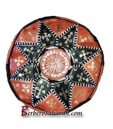 Medium low priced Algerian leather ottoman or pouf