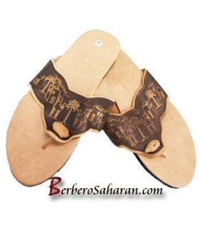 Handmade Algerian/Moroccan leather Thongs - Women