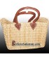 Hand woven leather and straw fashion basket from Morocco 2