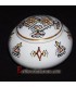 Round Jewellery Box from the Algerian Berbers in Ceramic & Gold