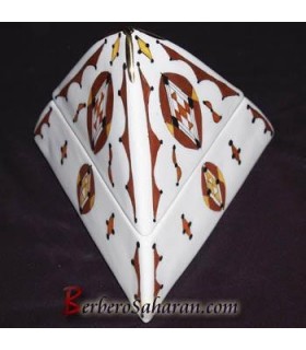Porte Bijoux Berbère Algérien en céramique et OR - Triangulaire