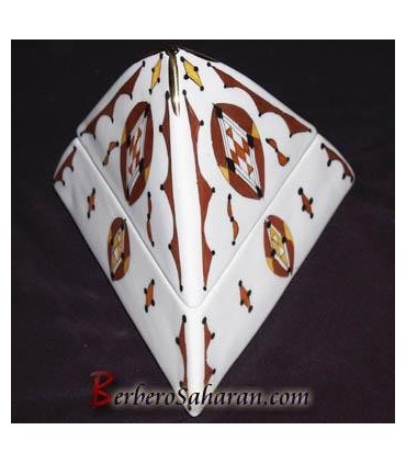 Porte Bijoux Berbère Algérien en céramique et OR - Triangulaire