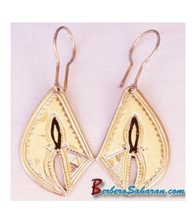 Boucles Touareg en argent et bois d'ebene