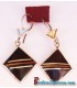 Tuareg Earrings in pure silver and Ebony wood