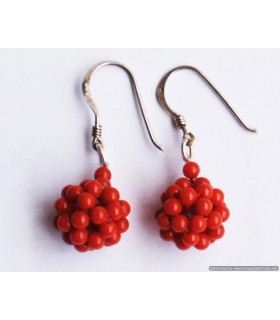 Mixed Kabyle & Tuareg coral and silver southern cross pendan