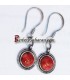 Handmade Silver and red coral Kabyle Earrings from Algeria
