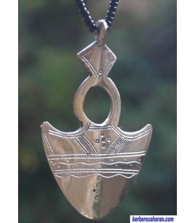 Silver and Glass beads Tuareg Necklace 1