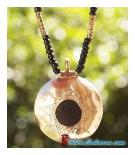 Collier Touareg en argent et bois d'ebene