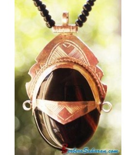 Tuareg Necklace with silver and Onyx stone