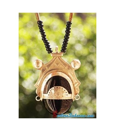 Tuareg Necklace with silver and Onyx stone
