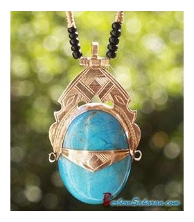 Silver and Turquoise Tuareg Necklace 1