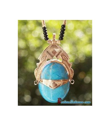 Silver and Turquoise Tuareg Necklace 1