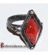 Handmade Silver and red coral Algerian berber ring